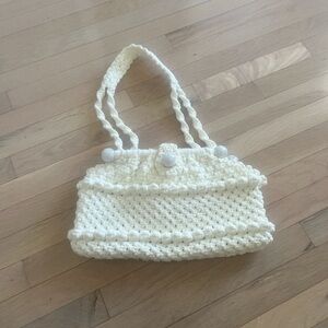 Elegant Cream Handwoven Bag